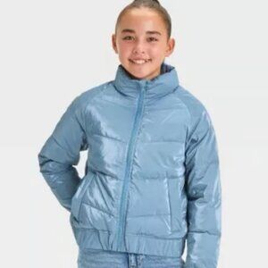 NEW Girls' Solid Puffer Jacket - art class™ Blue